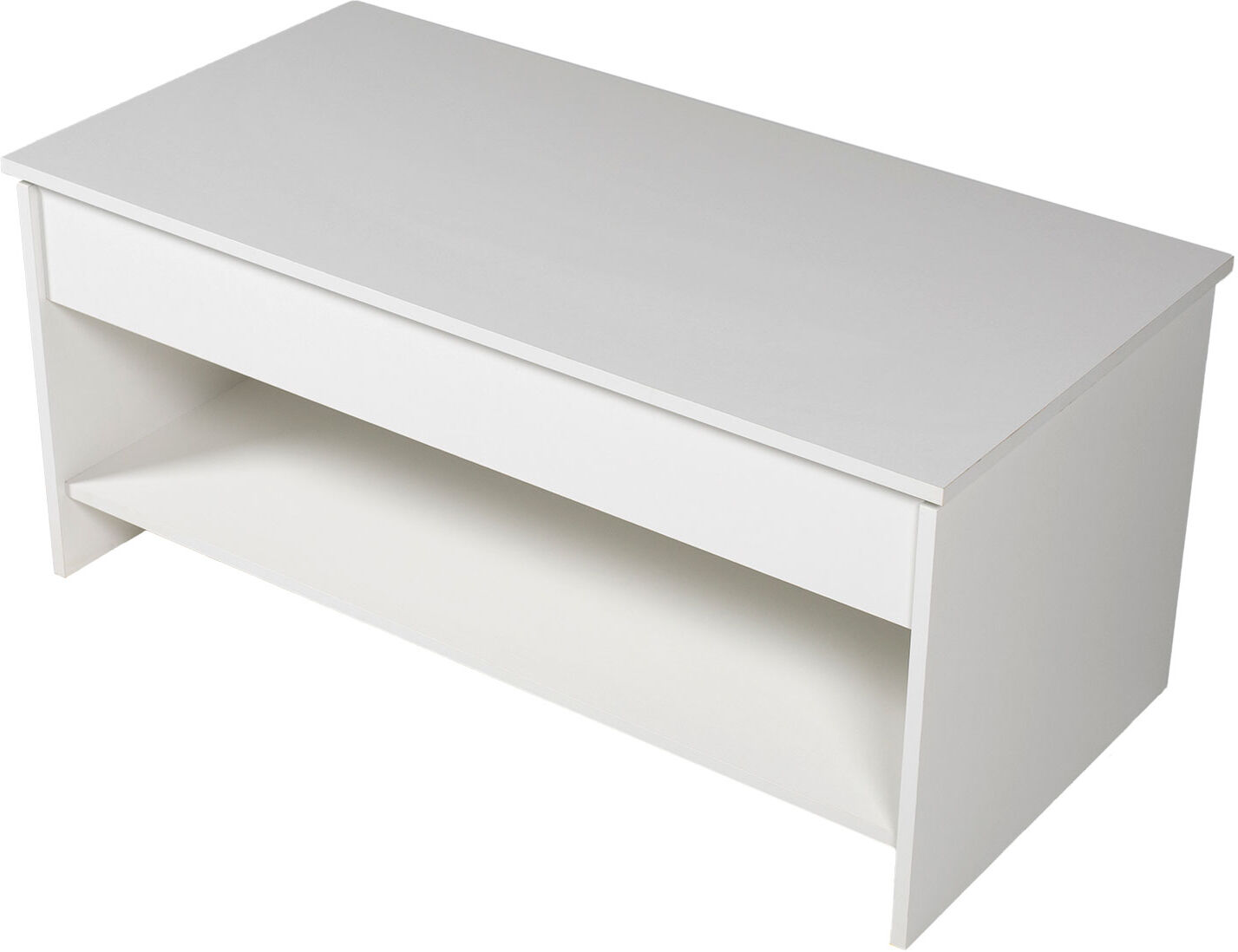 Happy Garden Table basse avec plateau relevable blanche Blanc 100x58x50cm