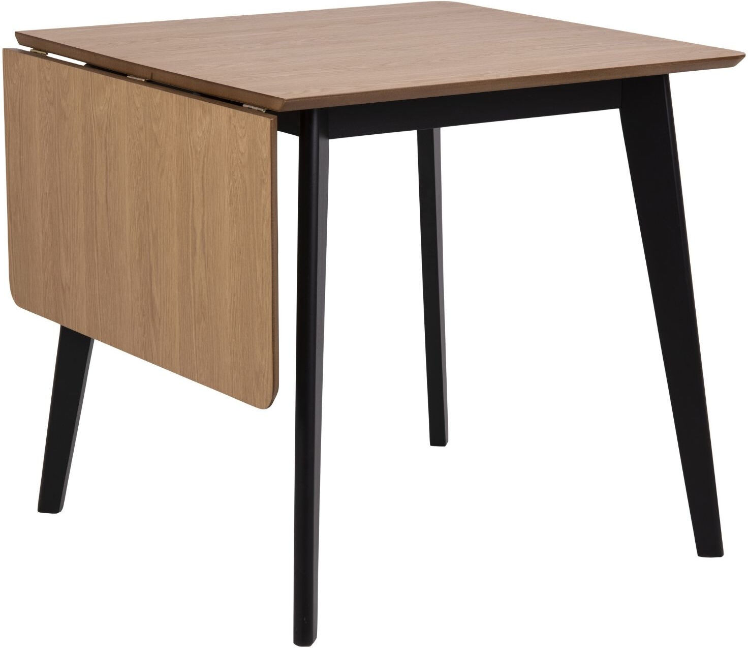 Hellin Table à manger carrée extensible en bois L80/120 Marron 80x76x80cm