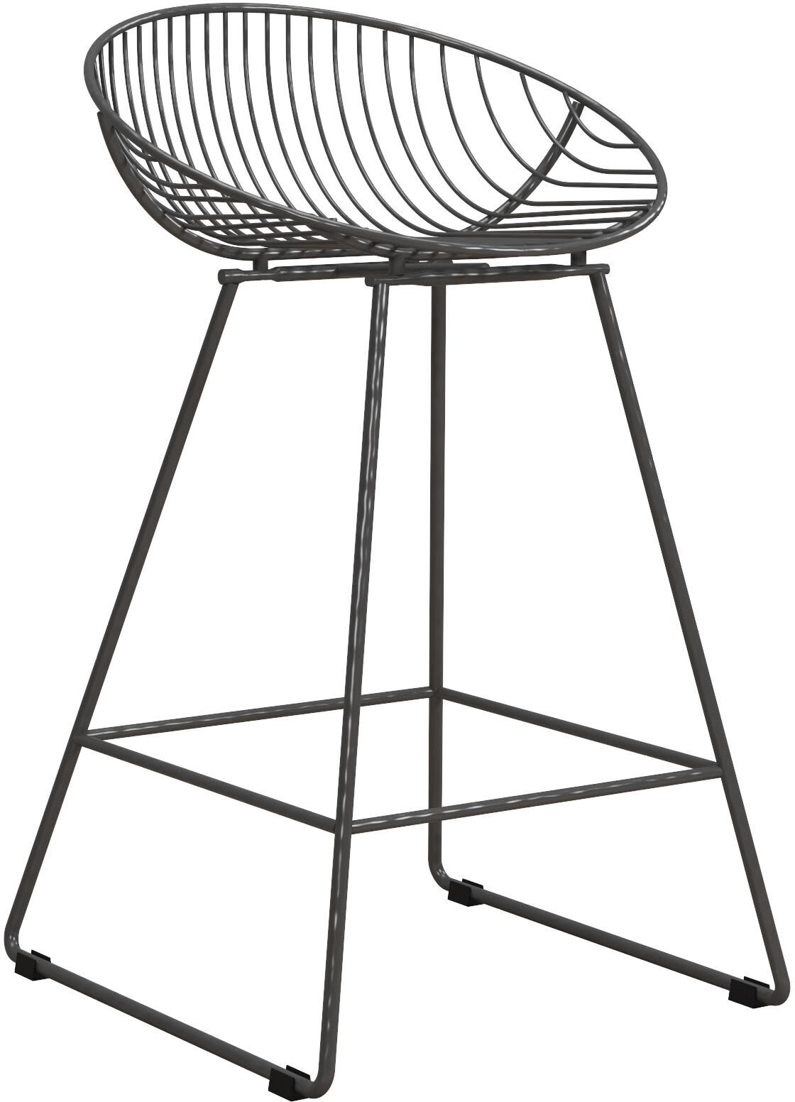 CosmoLiving by Cosmopolitan Tabouret de comptoir Wire gris métal Gris 46x78x48cm