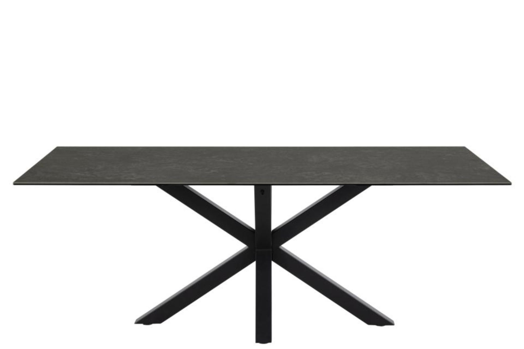 Hellin Table de salle à manger rectangulaire en céramique L200 Gris 100x75x200cm