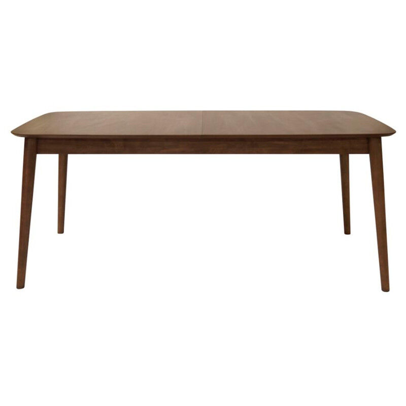 Hellin Table à manger en bois extensible L180/219 Marron 180x75x90cm