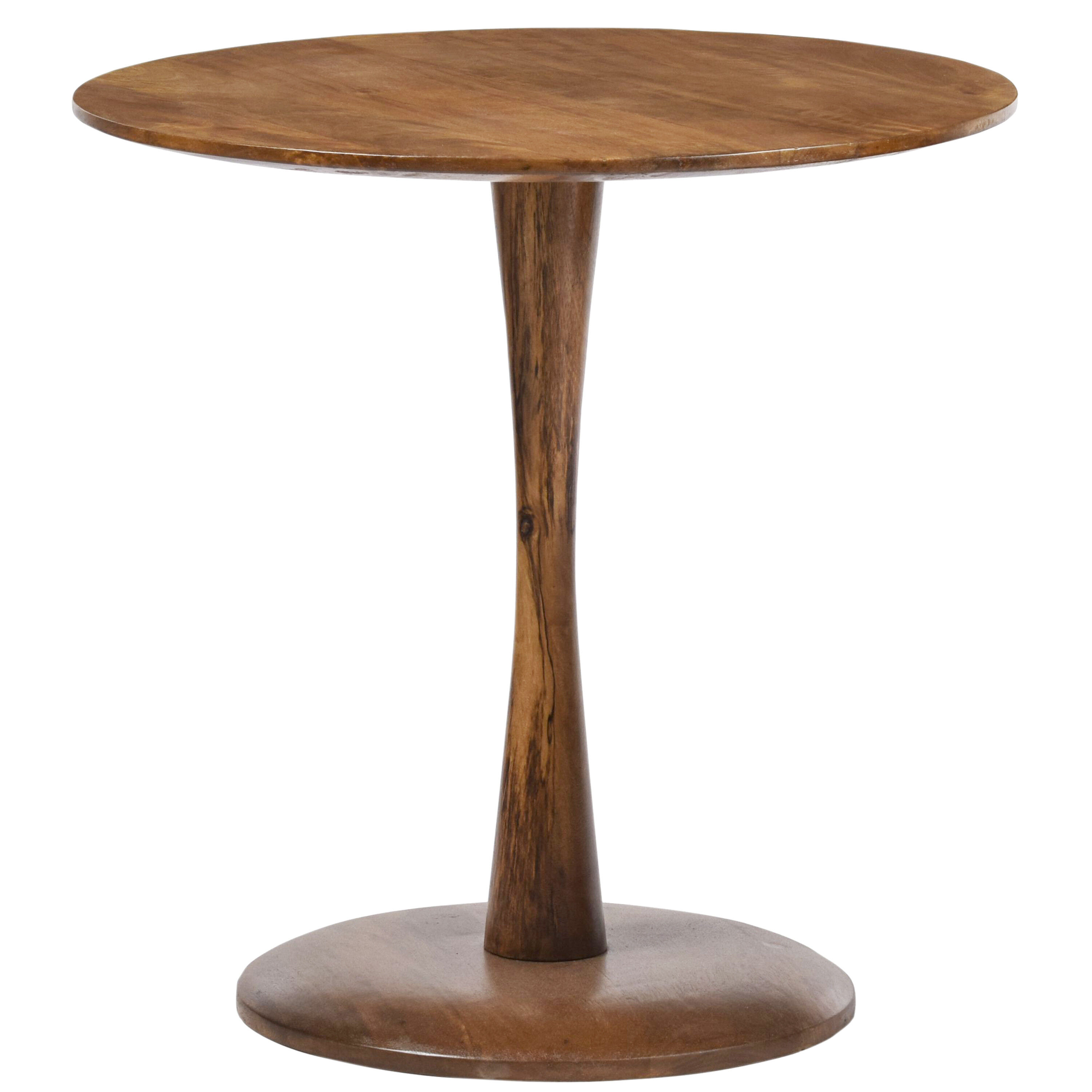Moloo BANGALORE-Table basse ronde Diam50 en bois de Manguier massif Marron 50x45x50cm