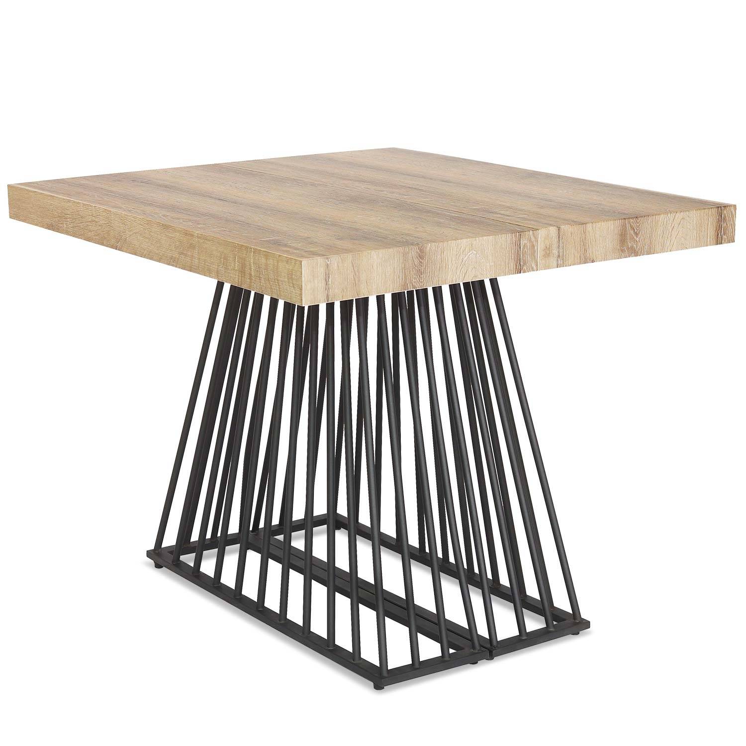 Menzzo Table extensible bois sonoma Marron 10x75x90cm