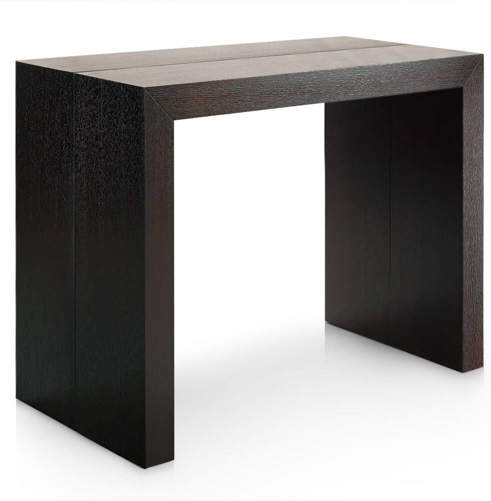 Menzzo Table console extensible l bois wenge Marron 10x24x54cm