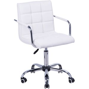 Homcom Chaise de bureau blanche Blanc 52x94x54cm