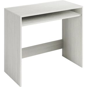 Dmora Bureau effet bois blanc Blanc 79x87x43cm