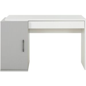 Calicosy Bureau avec caisson de rangement et tiroir Gris 126x76x90cm