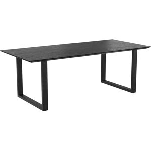 Rendez-Vous Deco Table rectangulaire 8 personnes en bois de teck recycle noir 220 cm Noir 220x76x100cm