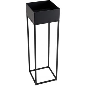 MACABANE Sellette carree / porte plantes MM noire pietement metal Noir 18x60x18cm