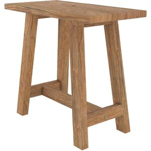 Rendez-Vous Deco Tabouret en bois de teck recycle Marron 50x45x25cm