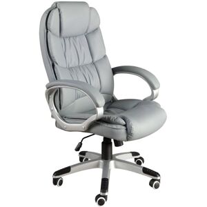 Angel Cerda Fauteuil de bureau pivotante en simili-cuir gris Gris 72x113x64cm - Publicité Angel Cerda Fauteuil de bureau pivotante en simili-cuir gris Gris 72x113x64cm - Publicité