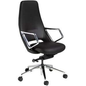 Angel Cerda Fauteuil de bureau pivotant en similicuir noir Noir 68x113x57cm - Publicité Angel Cerda Fauteuil de bureau pivotant en similicuir noir Noir 68x113x57cm - Publicité