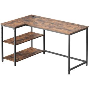 VASAGLE Bureau en l 120 x 80 cm effet bois marron Marron 120x76x80cm - Publicité VASAGLE Bureau en l 120 x 80 cm effet bois marron Marron 120x76x80cm - Publicité