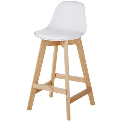 Tabouret de Bar Style Scandinave Blanc - Île de Cuisine - Publicité Tabouret de Bar Style Scandinave Blanc - Île de Cuisine - Publicité