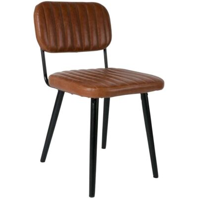 MATHI DESIGN - Jeka - Cuir PU marron - Dining Chair - Publicité MATHI DESIGN - Jeka - Cuir PU marron - Dining Chair - Publicité