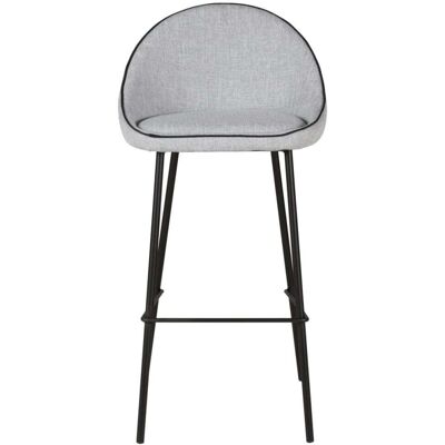 Chaise de Bar en Tissu Gris Clair ZAGO - Publicité Chaise de Bar en Tissu Gris Clair ZAGO - Publicité