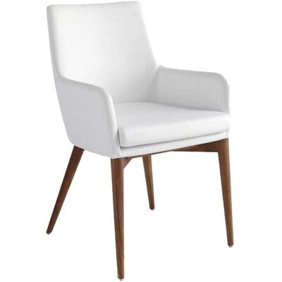 Angel Cerda Chaise en similicuir blanc Blanc 64x88x57cm - Publicité Angel Cerda Chaise en similicuir blanc Blanc 64x88x57cm - Publicité
