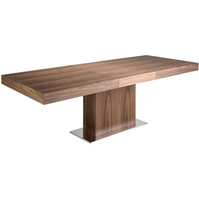 Angel Cerda Table à manger à rallonge rectangulaire noyer Marron 100x75x180cm - Publicité Angel Cerda Table à manger à rallonge rectangulaire noyer Marron 100x75x180cm - Publicité