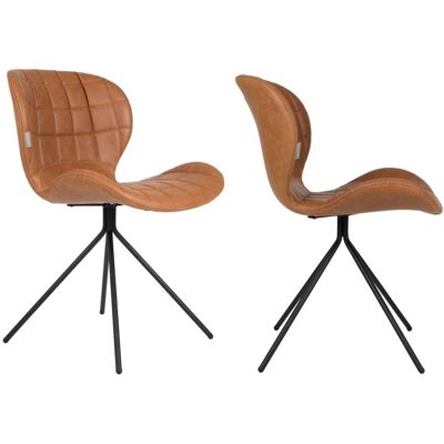 Zuiver Modèle OMG LL - 2 Chaises design marron - Publicité Zuiver Modèle OMG LL - 2 Chaises design marron - Publicité