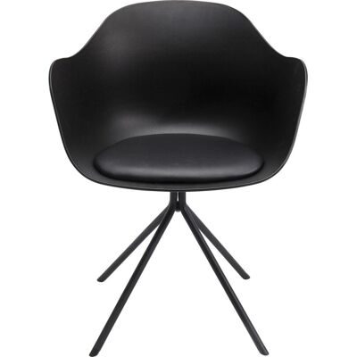Kare Design Chaise noire et acier Noir 58x78x52cm - Publicité Kare Design Chaise noire et acier Noir 58x78x52cm - Publicité