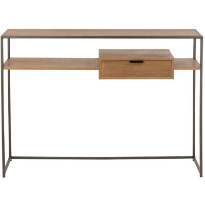 MILEO Console Naturelle - Industrielle avec Tiroir 120cm - Publicité MILEO Console Naturelle - Industrielle avec Tiroir 120cm - Publicité