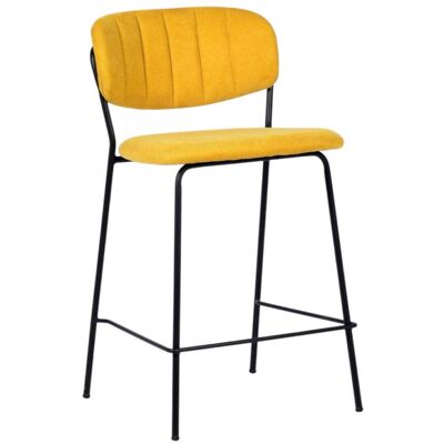 Mathi Design Bellagio - Tabouret de velours jaune - Publicité Mathi Design Bellagio - Tabouret de velours jaune - Publicité