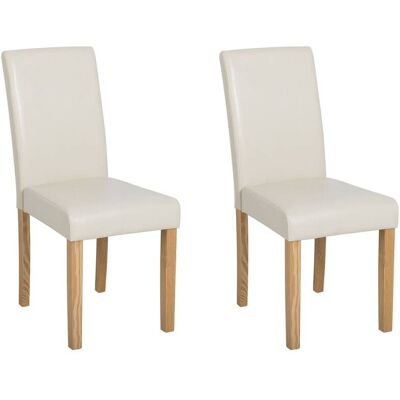 Chaises de salle à manger Beige Beliani Broadway, lot de 2 - Chaises de salle à manger - Publicité Chaises de salle à manger Beige Beliani Broadway, lot de 2 - Chaises de salle à manger - Publicité