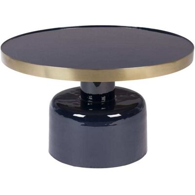 Zuiver Table basse ronde en acier émaillé Bleu 0x35cm - Publicité Zuiver Table basse ronde en acier émaillé Bleu 0x35cm - Publicité