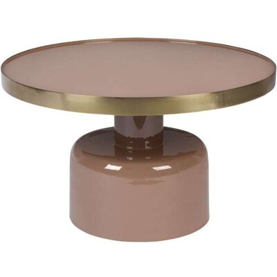 Zuiver Table basse ronde en acier émaillé rose Rose 60x35x60cm - Publicité Zuiver Table basse ronde en acier émaillé rose Rose 60x35x60cm - Publicité