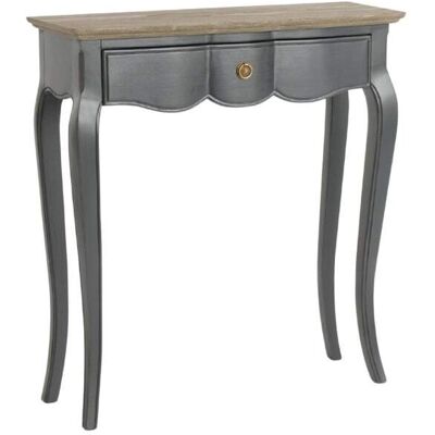 Hellin Console simple 1 tiroir l80 anthracite Gris 80x80x25cm - Publicité Hellin Console simple 1 tiroir l80 anthracite Gris 80x80x25cm - Publicité