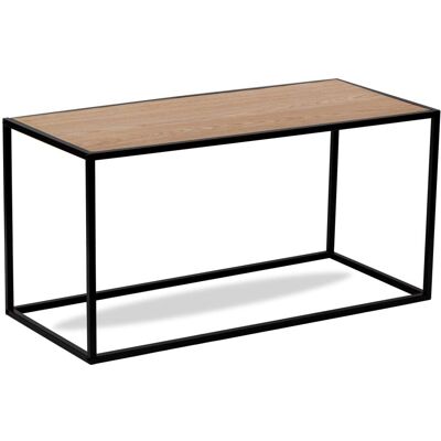 Nordlys Table basse industrielle en bois et métal noir Noir 40x45x90cm - Publicité Nordlys Table basse industrielle en bois et métal noir Noir 40x45x90cm - Publicité