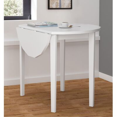 Loft24 Table à manger en effet pin blanc 4 personnes 92x54 Blanc 92x76x54cm - Publicité Loft24 Table à manger en effet pin blanc 4 personnes 92x54 Blanc 92x76x54cm - Publicité