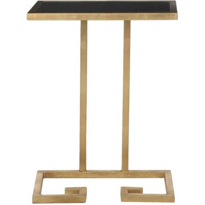 Safavieh Table d'appoint en fer/verre, or Doré 40x53x25cm - Publicité Safavieh Table d'appoint en fer/verre, or Doré 40x53x25cm - Publicité