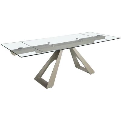 Angel Cerda Table de salle à manger rectangulaire à rallonge Doré 100x76x160cm - Publicité Angel Cerda Table de salle à manger rectangulaire à rallonge Doré 100x76x160cm - Publicité