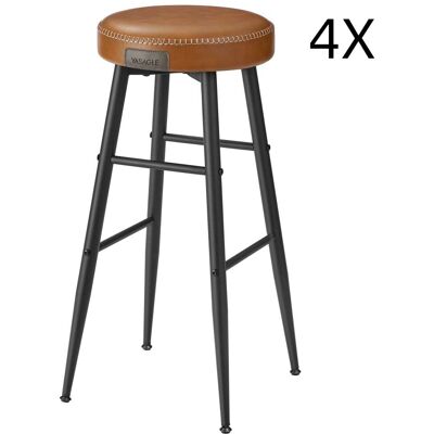 VASAGLE Tabouret de Bar Lot de 4 51,6 cm x 51,6 cm x 76,2 cm Marron Caramel Marron 52x76x52cm - Publicité VASAGLE Tabouret de Bar Lot de 4 51,6 cm x 51,6 cm x 76,2 cm Marron Caramel Marron 52x76x52cm - Publicité