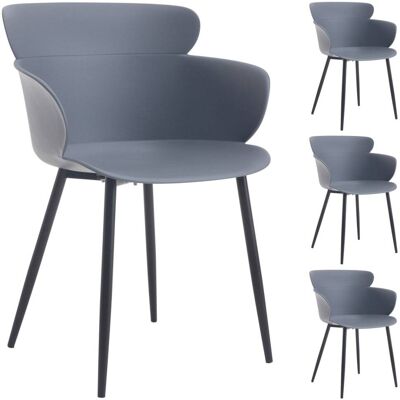 IDIMEX Ensemble de 4 chaises de salle à manger gris - dining chairs - Publicité IDIMEX Ensemble de 4 chaises de salle à manger gris - dining chairs - Publicité