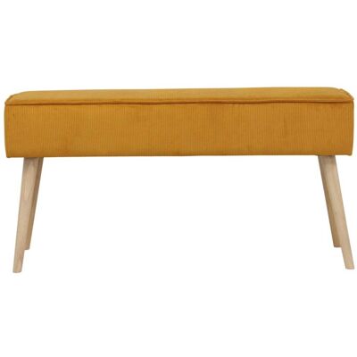 Zago Banc velours côtelé abricot Orange 100x50x30cm - Publicité Zago Banc velours côtelé abricot Orange 100x50x30cm - Publicité
