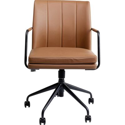 Kare Design Chaise de bureau pivotante réglable à roulettes en simili Marron 59x97x64cm - Publicité Kare Design Chaise de bureau pivotante réglable à roulettes en simili Marron 59x97x64cm - Publicité