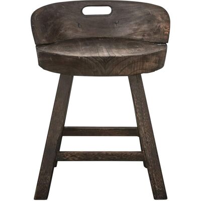 WOOOD Tabouret en bois de paulownia marron foncé Marron 43x57x43cm - Publicité WOOOD Tabouret en bois de paulownia marron foncé Marron 43x57x43cm - Publicité