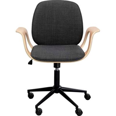Kare Design Chaise de bureau pivotante réglable à roulettes en peuplier Noir 67x101x56cm - Publicité Kare Design Chaise de bureau pivotante réglable à roulettes en peuplier Noir 67x101x56cm - Publicité