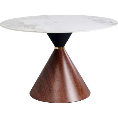 Kare Design Table à manger ronde 4 personnes céramique et effet noyer d120 Cuivre 120x76x120cm - Publicité Kare Design Table à manger ronde 4 personnes céramique et effet noyer d120 Cuivre 120x76x120cm - Publicité