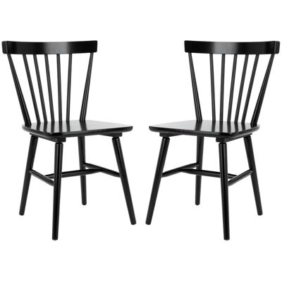 Safavieh Ensemble de 2 chaises de salle à manger en bois de caoutchouc noir Noir 51x83x52cm - Publicité Safavieh Ensemble de 2 chaises de salle à manger en bois de caoutchouc noir Noir 51x83x52cm - Publicité