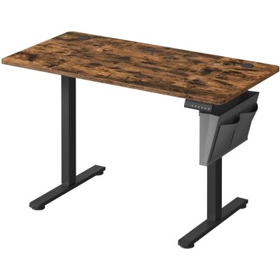 SONGMICS Bureau électrique assis-debout 60 x 120 x (72-120) cm marron et noir Marron 120x120x60cm - Publicité SONGMICS Bureau électrique assis-debout 60 x 120 x (72-120) cm marron et noir Marron 120x120x60cm - Publicité