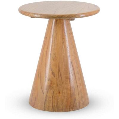 MOYCOR Table d'appoint pied conique en bois beige Ø 45 cm Beige 45x55x45cm - Publicité MOYCOR Table d'appoint pied conique en bois beige Ø 45 cm Beige 45x55x45cm - Publicité