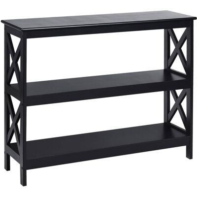 Giantex Table console triple noire 100X33X80 cm Noir 100x80x33cm - Publicité Giantex Table console triple noire 100X33X80 cm Noir 100x80x33cm - Publicité