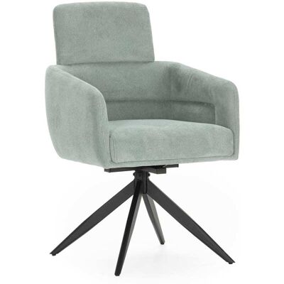 That's Casa Lot de 2 fauteuils en velours côtelé avec pieds en métal 57x65 h92 cm Vert 58x92x65cm - Publicité That's Casa Lot de 2 fauteuils en velours côtelé avec pieds en métal 57x65 h92 cm Vert 58x92x65cm - Publicité