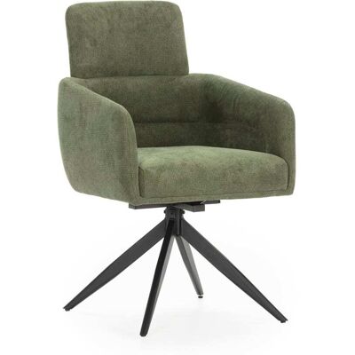 That's Casa Lot de 2 fauteuils en velours côtelé avec pieds en métal 57x65 h92 cm Vert 58x92x65cm - Publicité That's Casa Lot de 2 fauteuils en velours côtelé avec pieds en métal 57x65 h92 cm Vert 58x92x65cm - Publicité