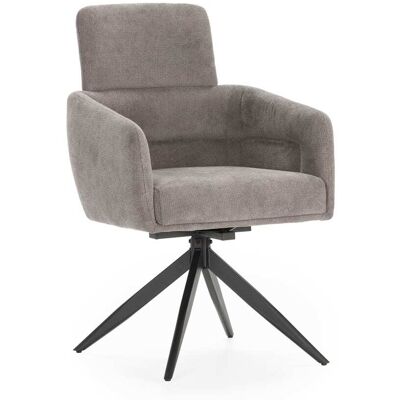 That's Casa Lot de 2 fauteuils en velours côtelé avec pieds en métal 57x65 h92 cm Gris 58x92x65cm - Publicité That's Casa Lot de 2 fauteuils en velours côtelé avec pieds en métal 57x65 h92 cm Gris 58x92x65cm - Publicité