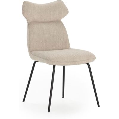 DARA CALICOSY 2x chaises en tissu noires - Publicité DARA CALICOSY 2x chaises en tissu noires - Publicité