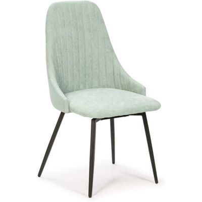 That's Casa Lot de 2 chaises en tissu avec pieds en métal 43x44 h90 cm Vert 43x90x44cm - Publicité That's Casa Lot de 2 chaises en tissu avec pieds en métal 43x44 h90 cm Vert 43x90x44cm - Publicité